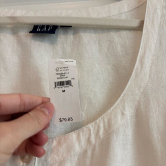 NWT Old Navy Women’s Linen-Blend Embroidered Vest Top Sz M Essential Basic - Picture 7 of 11